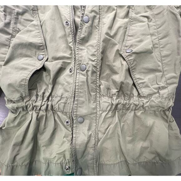 Gap Cinch Waist Utility Field Jacket Pockets Water Resistant Khaki size Medium - Picture 10 of 13